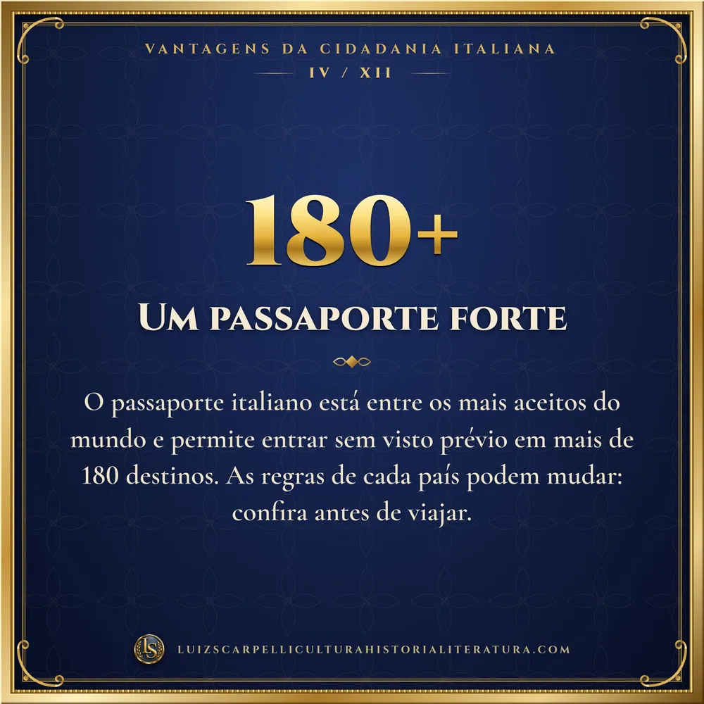 Um passaporte forte: vantagens da cidadania italiana, Luiz Scarpelli