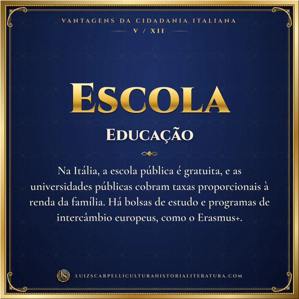 Educação: vantagens da cidadania italiana, Luiz Scarpelli