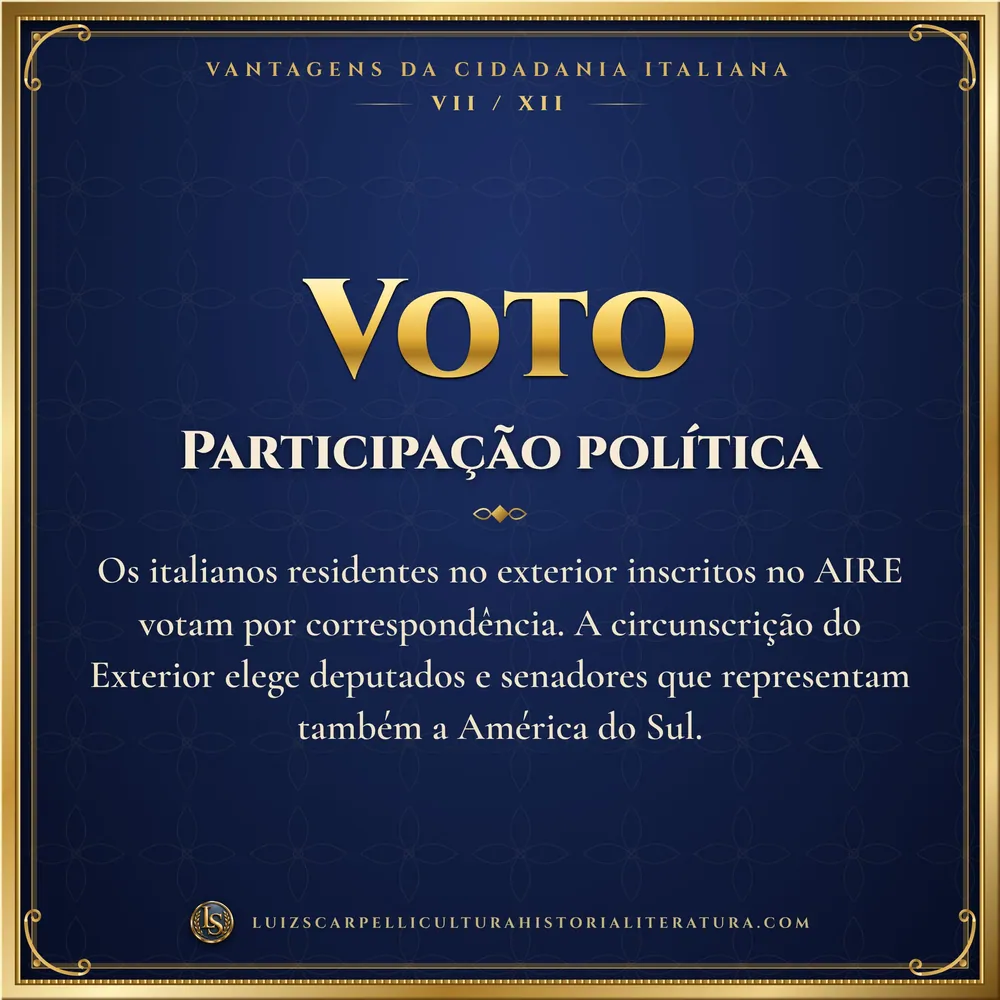 Participação política: vantagens da cidadania italiana, Luiz Scarpelli