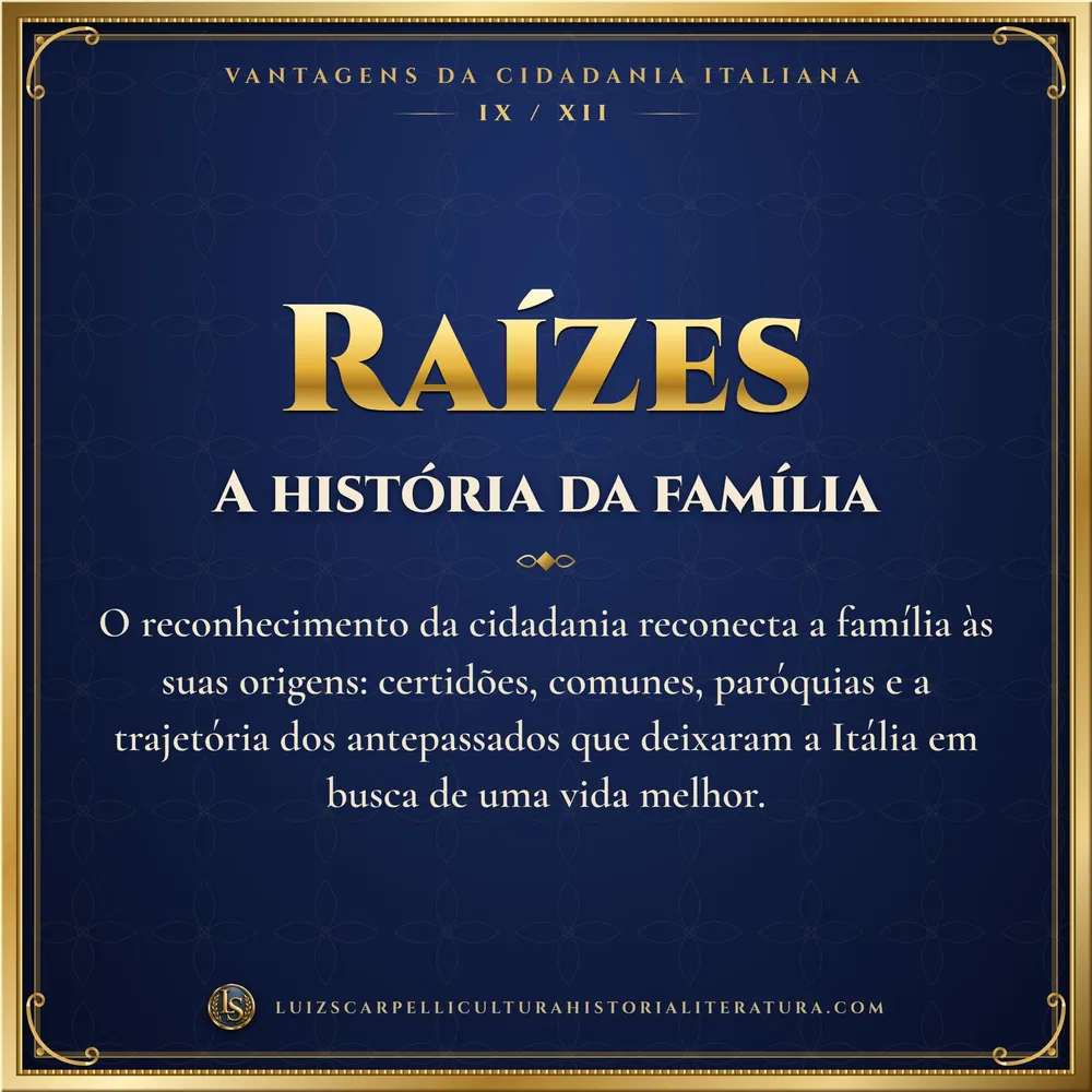 A história da família: vantagens da cidadania italiana, Luiz Scarpelli