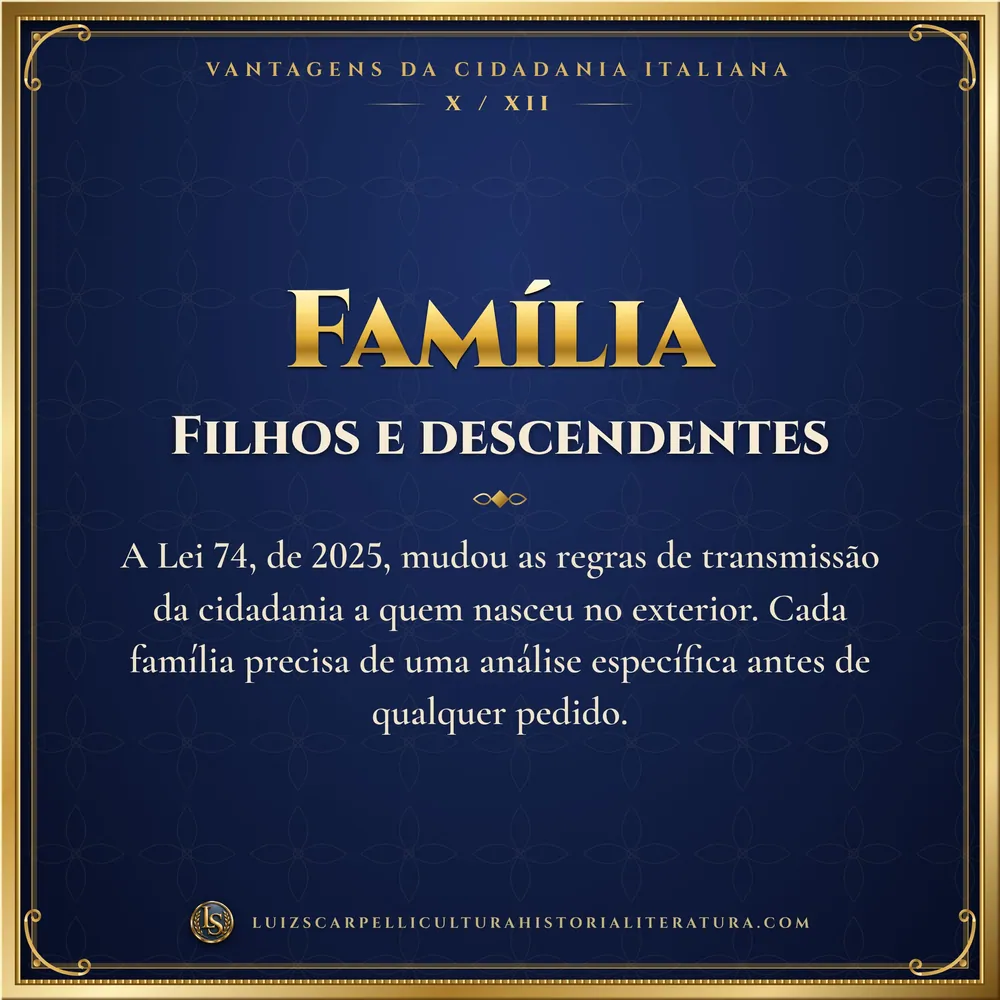 Filhos e descendentes: vantagens da cidadania italiana, Luiz Scarpelli