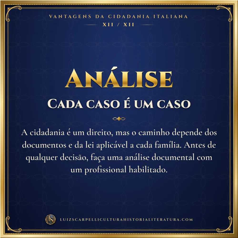 Cada caso é um caso: vantagens da cidadania italiana, Luiz Scarpelli