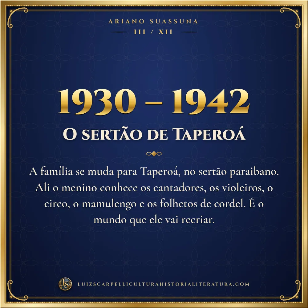 1930 – 1942: O sertão de Taperoá. Ariano Suassuna, Luiz Scarpelli