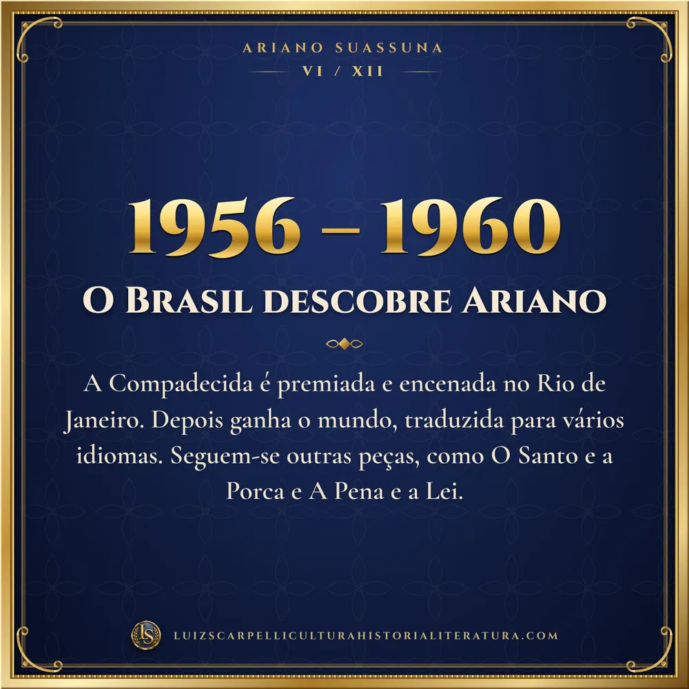 1956 – 1960: O Brasil descobre Ariano. Ariano Suassuna, Luiz Scarpelli