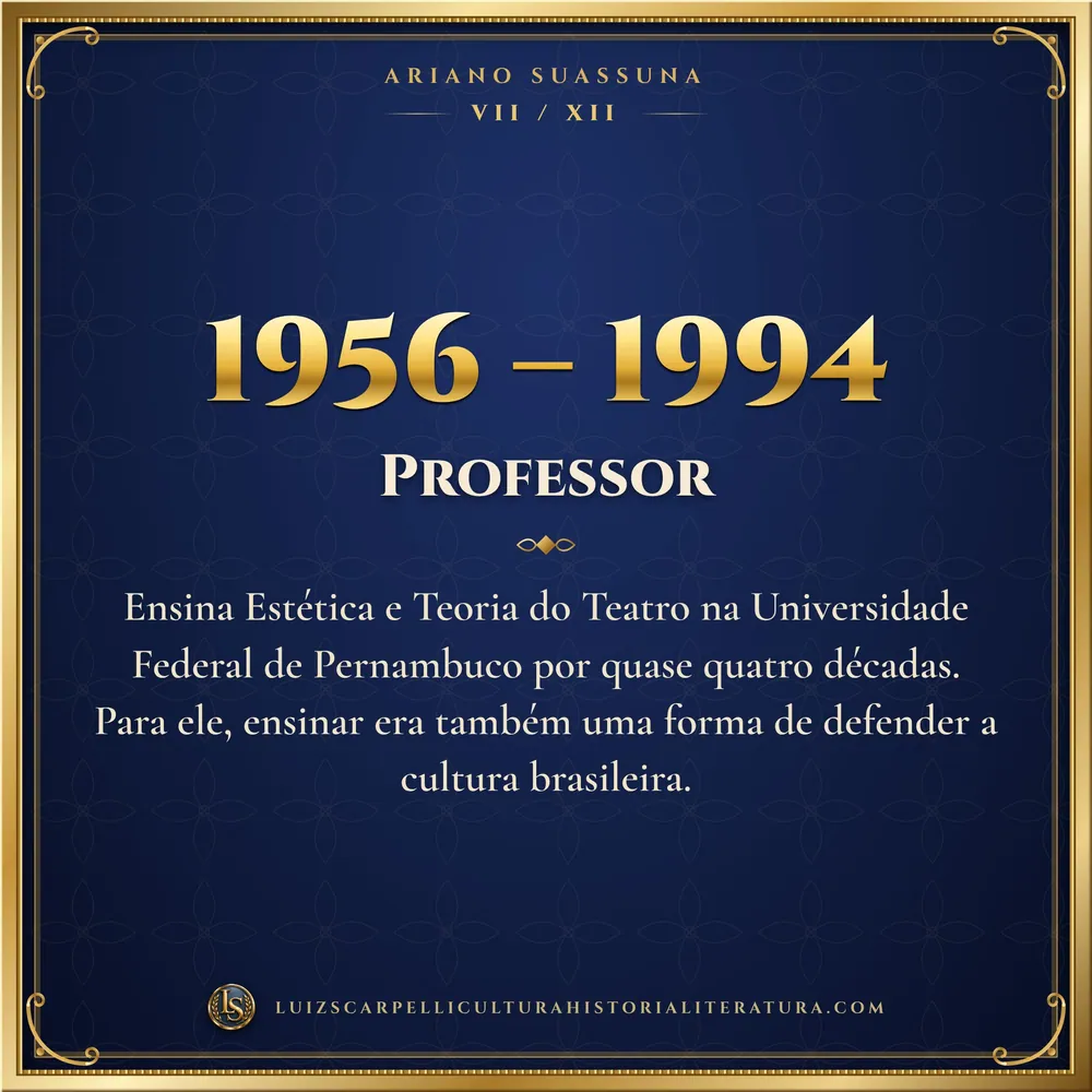 1956 – 1994: Professor. Ariano Suassuna, Luiz Scarpelli