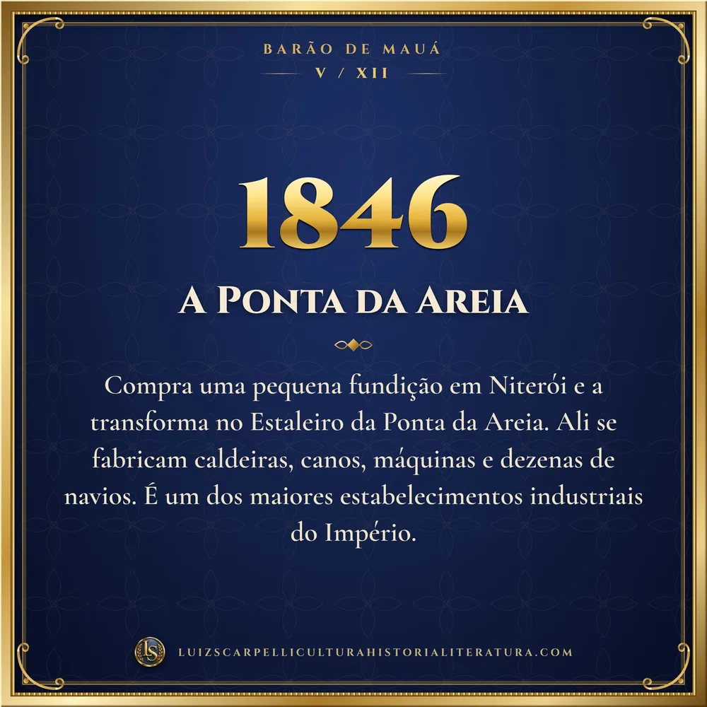 1846: A Ponta da Areia. Barão de Mauá, Luiz Scarpelli