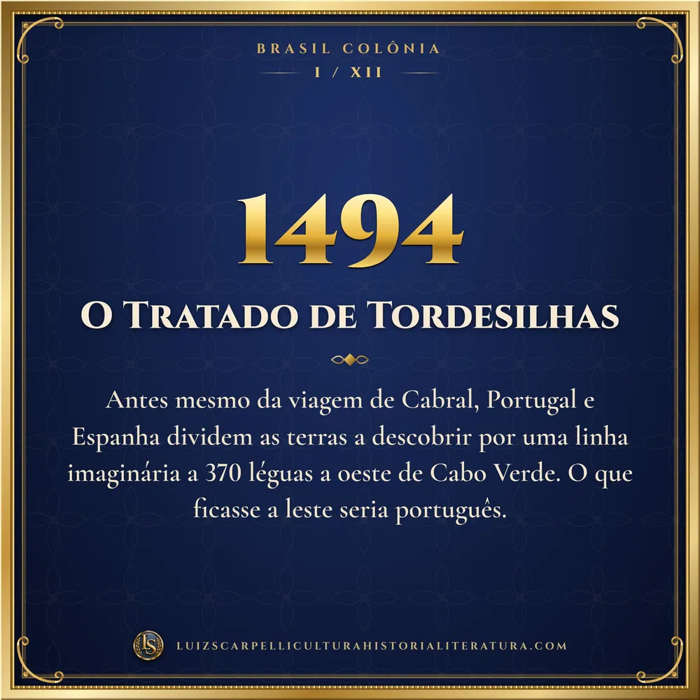 1494: O Tratado de Tordesilhas. Brasil Colônia, Luiz Scarpelli
