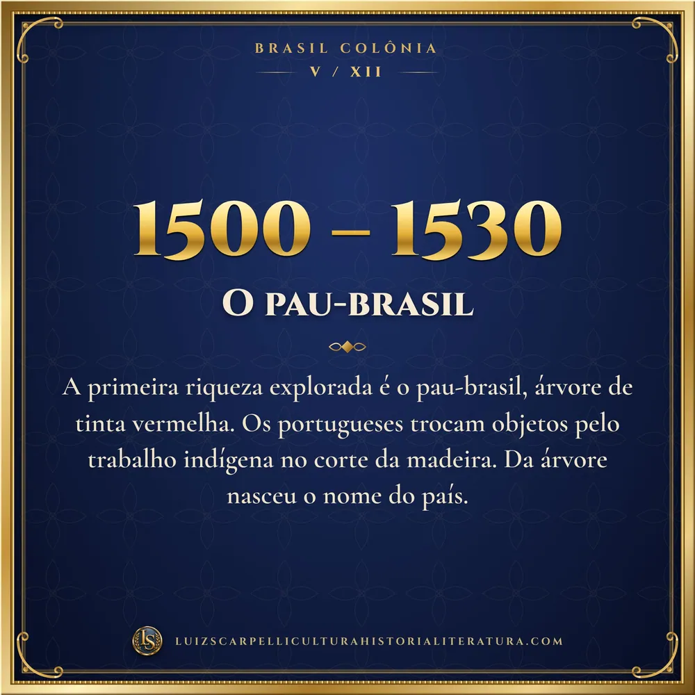 1500 – 1530: O pau-brasil. Brasil Colônia, Luiz Scarpelli