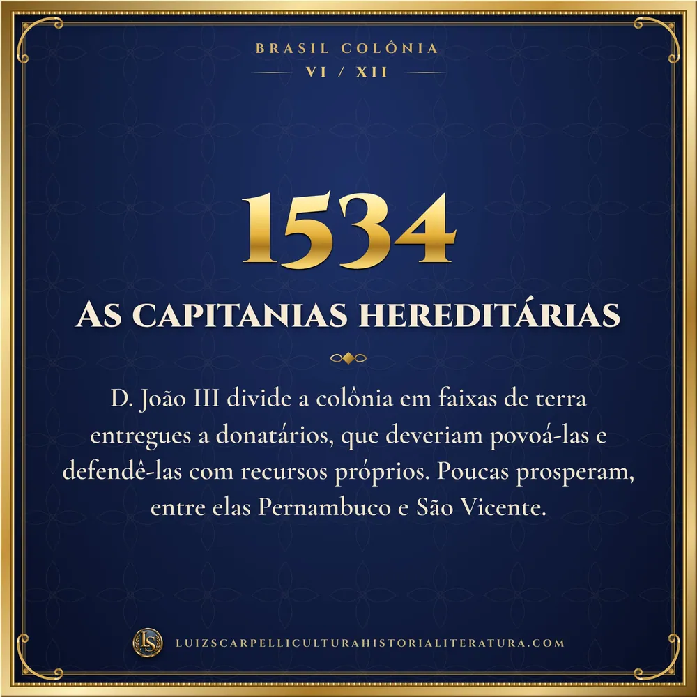 1534: As capitanias hereditárias. Brasil Colônia, Luiz Scarpelli