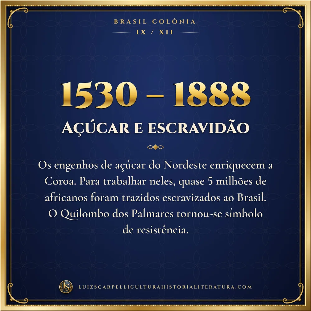 1530 – 1888: Açúcar e escravidão. Brasil Colônia, Luiz Scarpelli