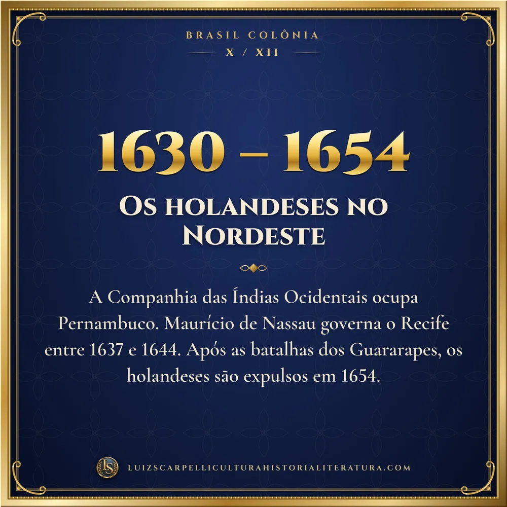 1630 – 1654: Os holandeses no Nordeste. Brasil Colônia, Luiz Scarpelli