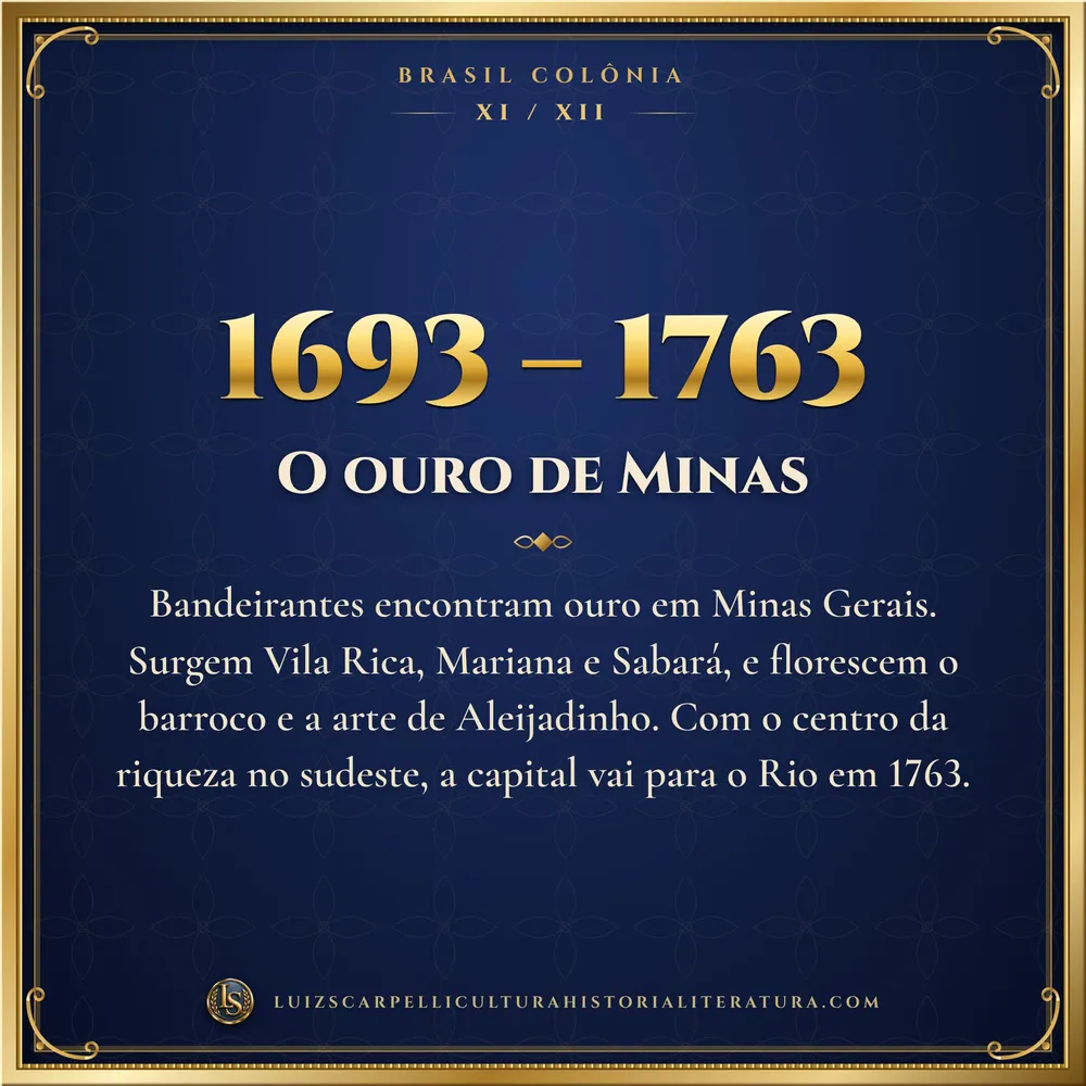 1693 – 1763: O ouro de Minas. Brasil Colônia, Luiz Scarpelli