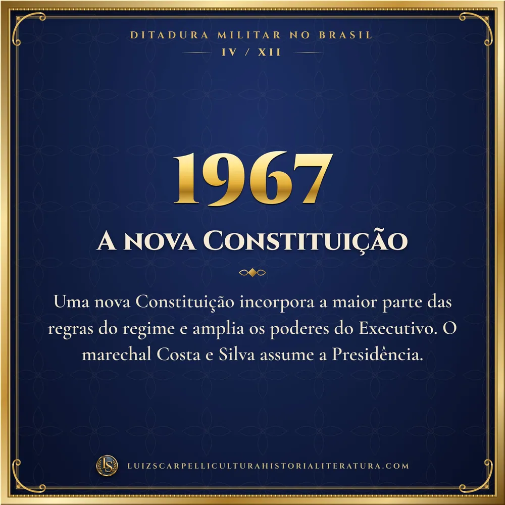 1967: A nova Constituição. Ditadura Militar no Brasil, Luiz Scarpelli