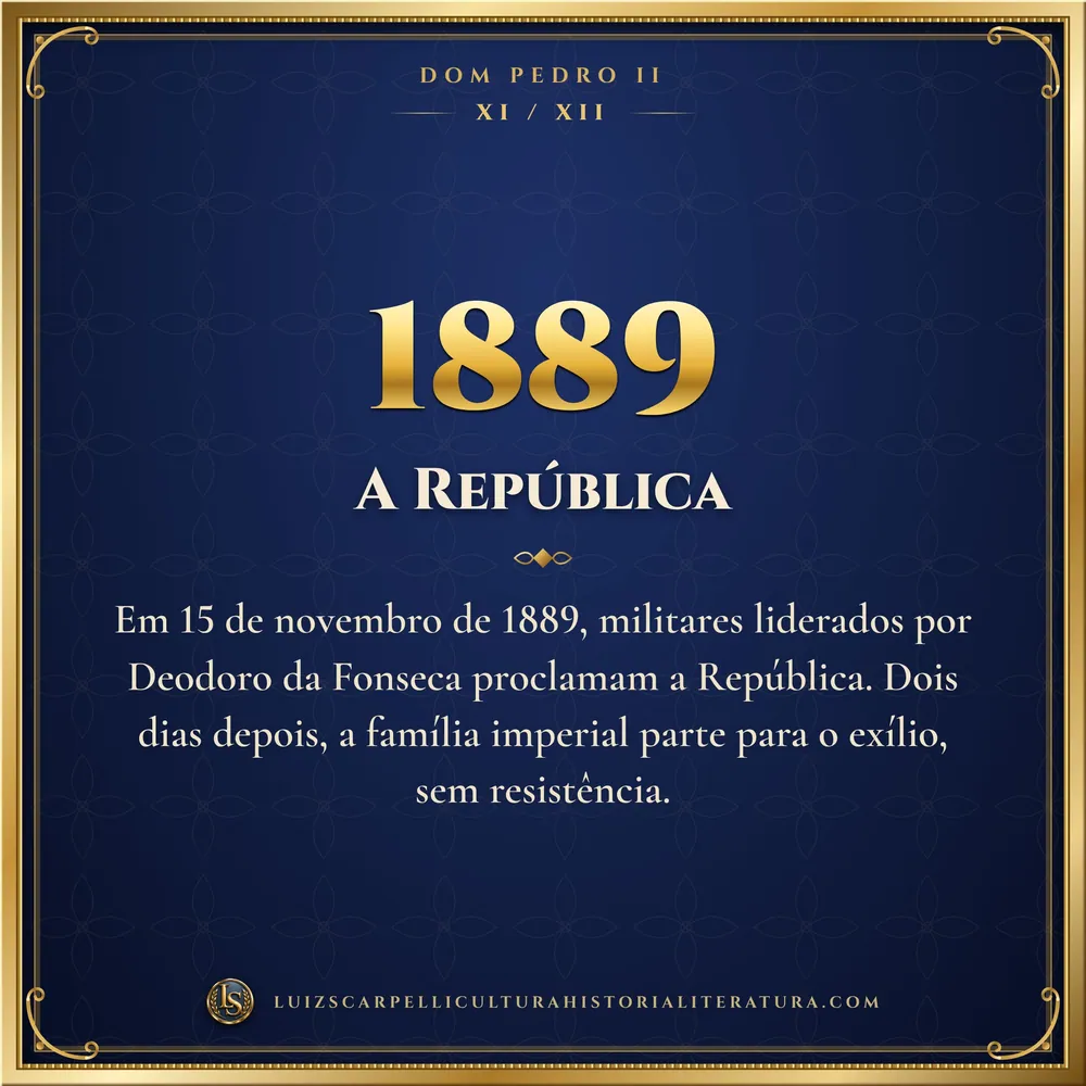1889: A República. Dom Pedro II, Luiz Scarpelli