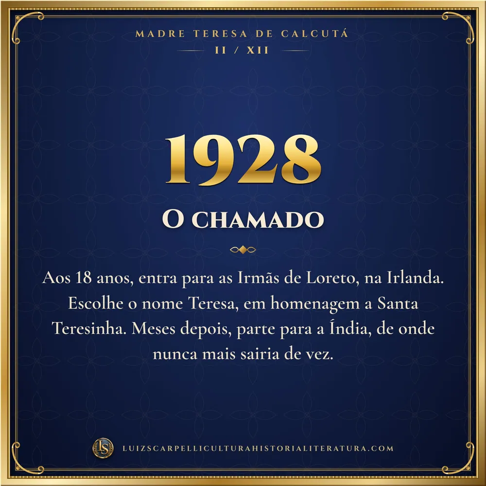 1928: O chamado. Madre Teresa de Calcutá, Luiz Scarpelli