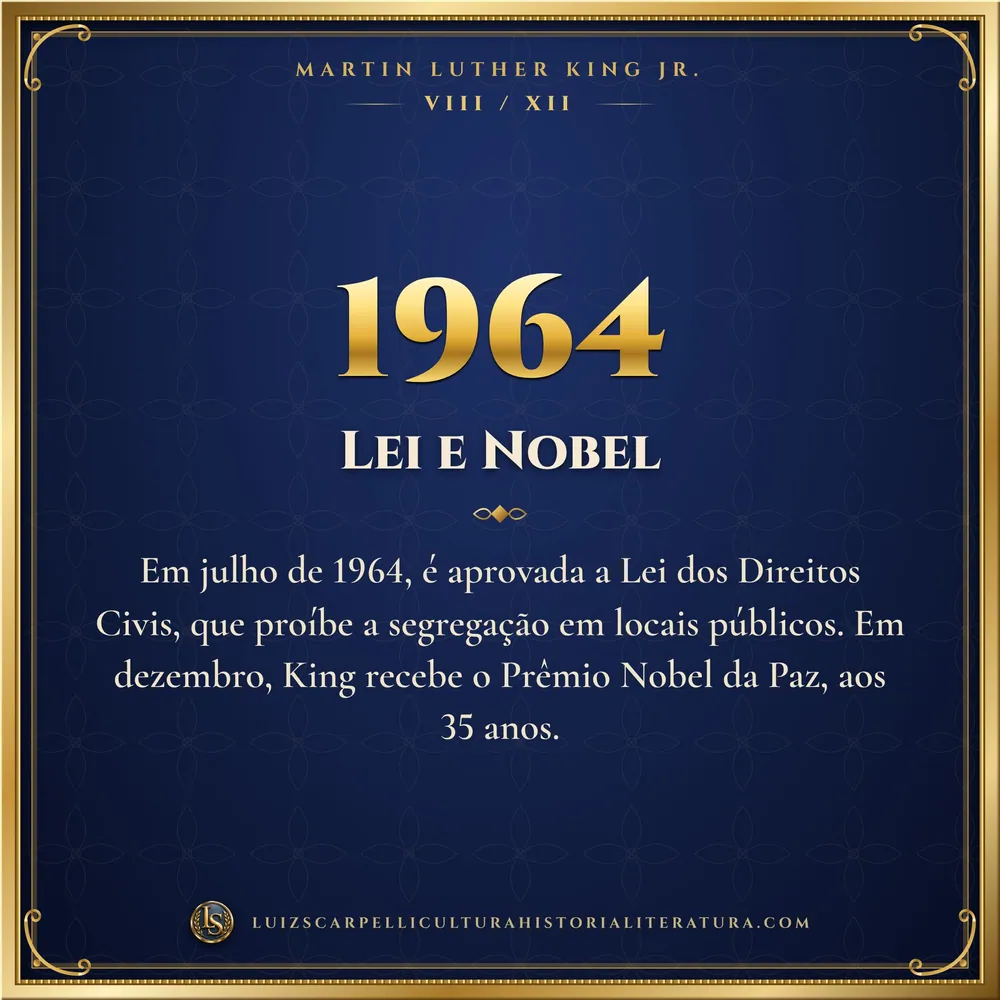 1964: Lei e Nobel. Martin Luther King Jr., Luiz Scarpelli