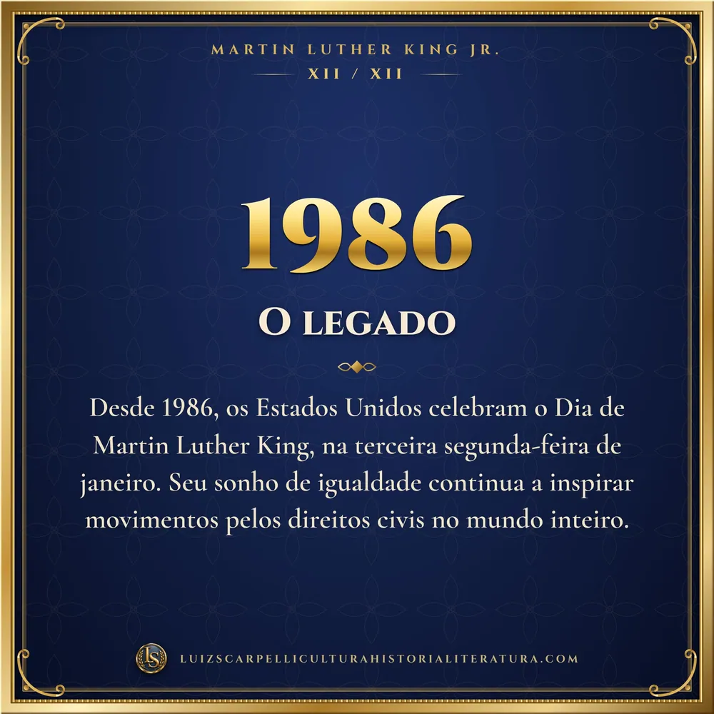 1986: O legado. Martin Luther King Jr., Luiz Scarpelli