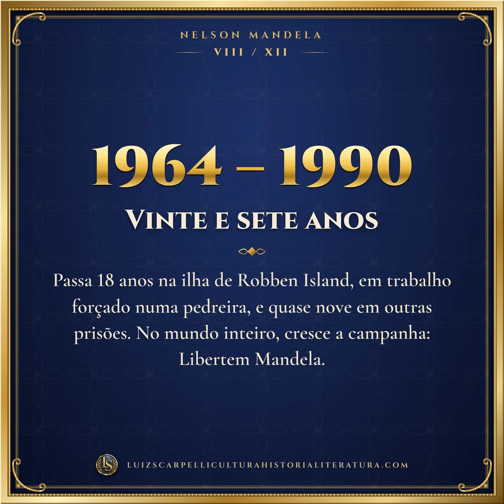 1964 – 1990: Vinte e sete anos. Nelson Mandela, Luiz Scarpelli