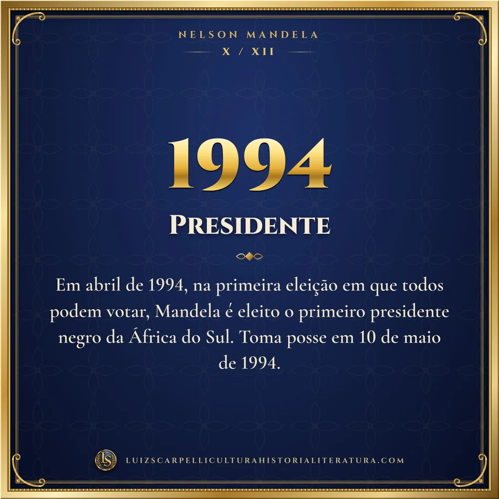 1994: Presidente. Nelson Mandela, Luiz Scarpelli
