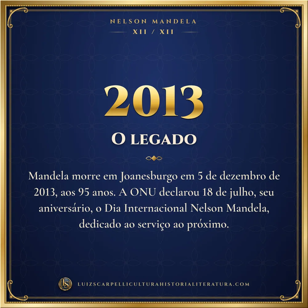 2013: O legado. Nelson Mandela, Luiz Scarpelli