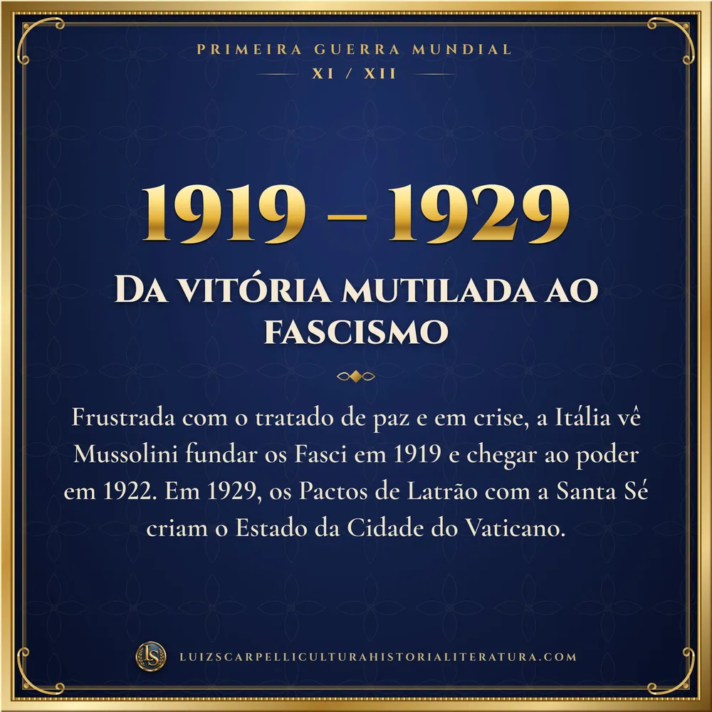 1919 – 1929: Da vitória mutilada ao fascismo. Primeira Guerra Mundial, Luiz Scarpelli