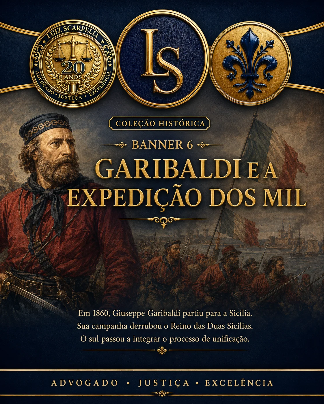 Garibaldi e a Expedição dos Mil: Coleção Histórica de Luiz Scarpelli sobre o Reino da Itália