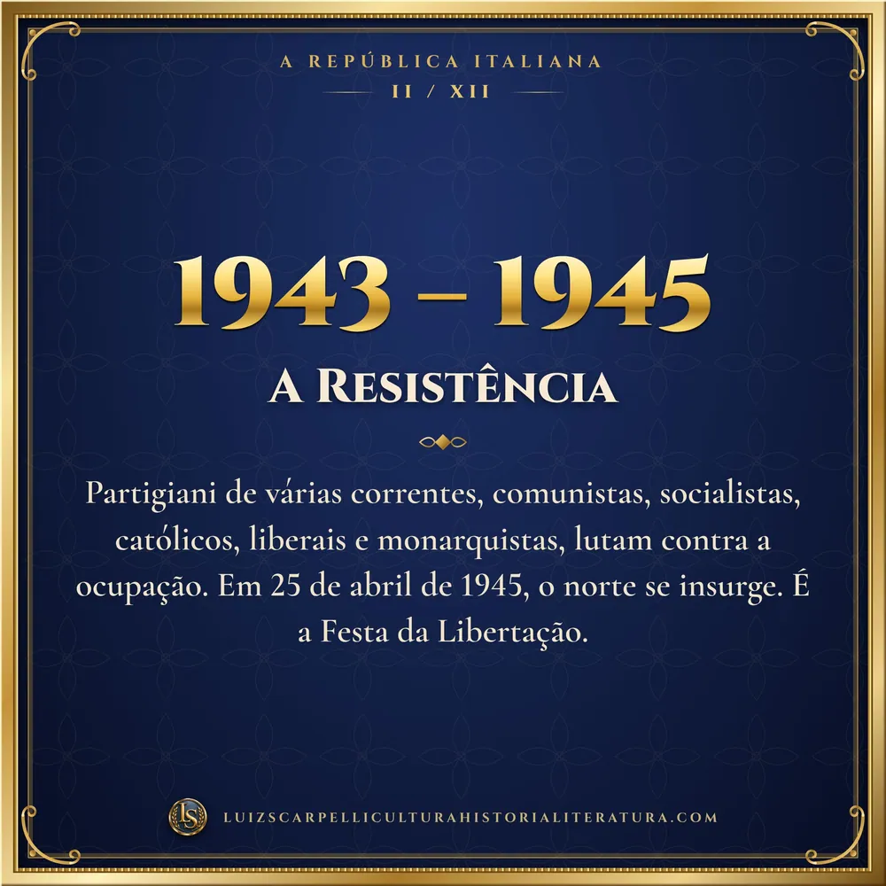 1943 – 1945: A Resistência. A República Italiana, Luiz Scarpelli