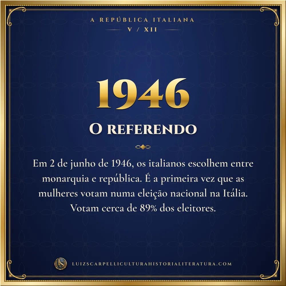 1946: O referendo. A República Italiana, Luiz Scarpelli