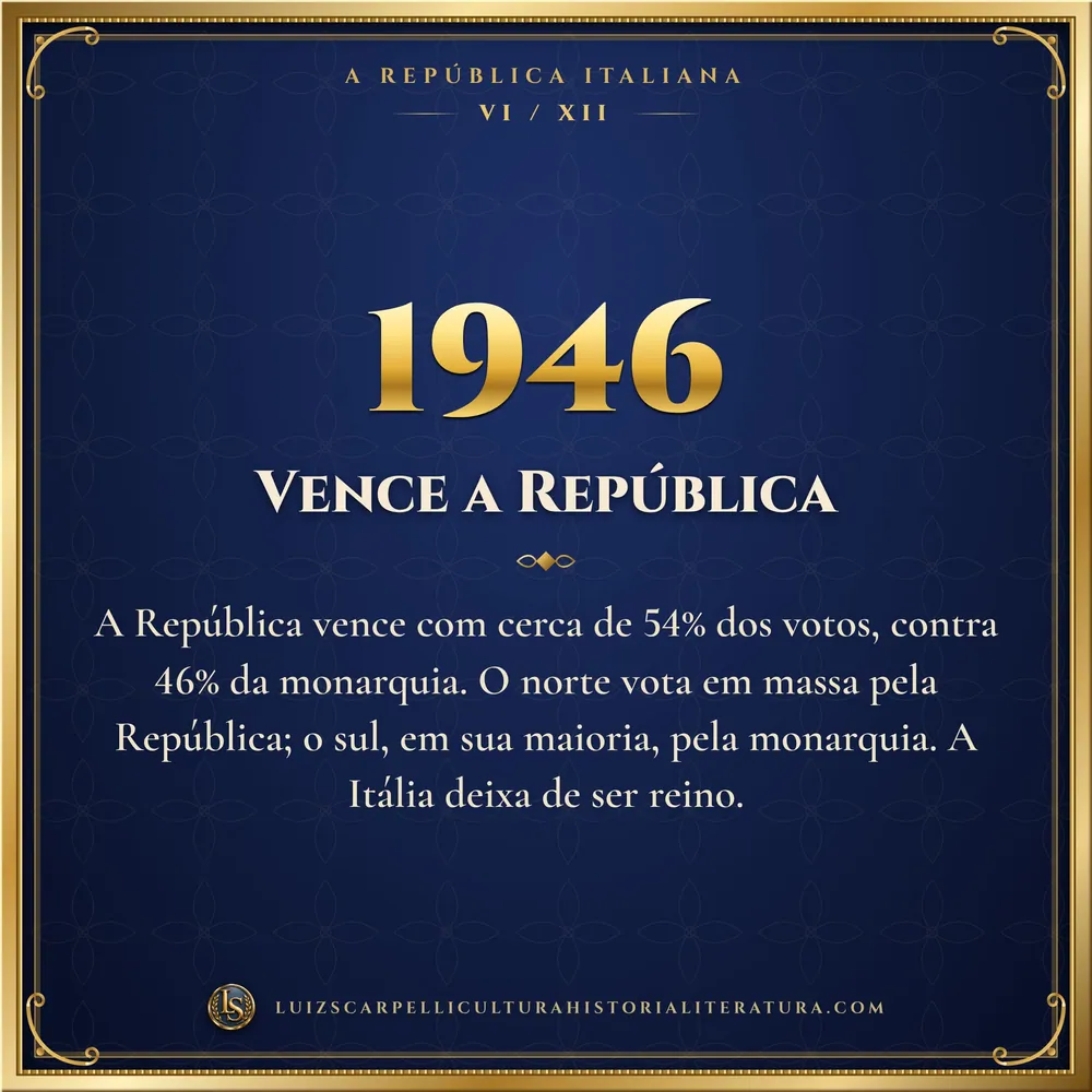 1946: Vence a República. A República Italiana, Luiz Scarpelli