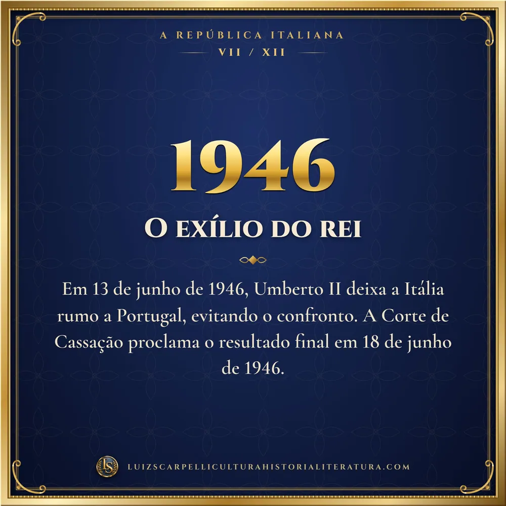 1946: O exílio do rei. A República Italiana, Luiz Scarpelli