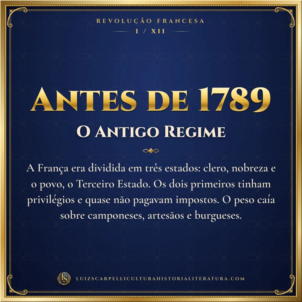 Antes de 1789: O Antigo Regime. Revolução Francesa, Luiz Scarpelli