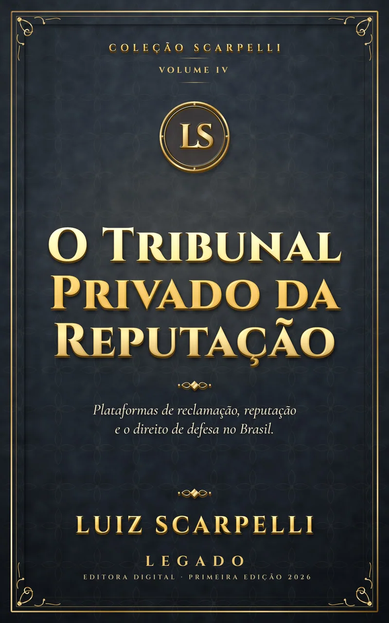 Capa do livro O Tribunal Privado da Reputação, de Luiz Scarpelli (em preparação)