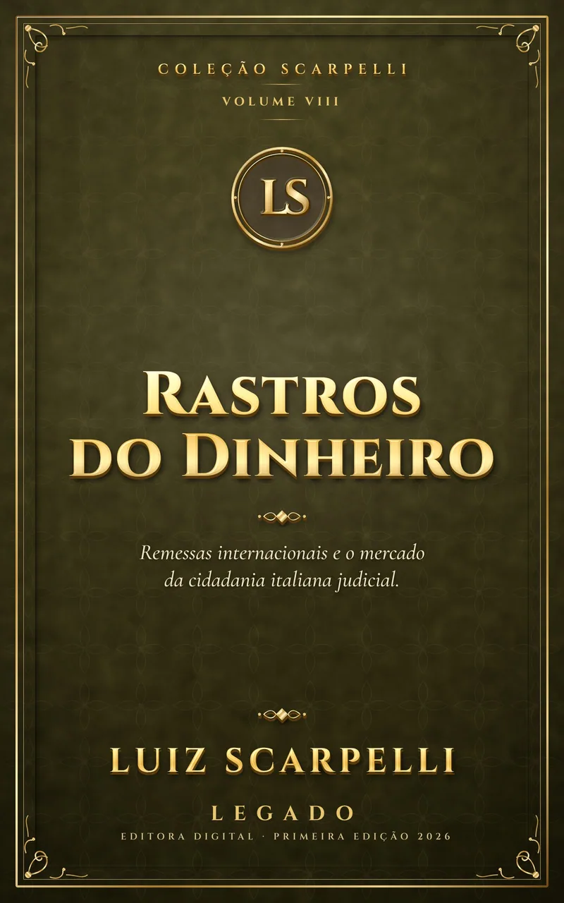 Capa do livro Rastros do Dinheiro, de Luiz Scarpelli (em preparação)