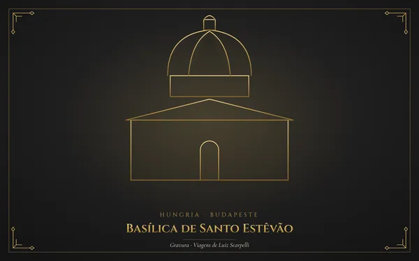 Budapeste, gravura das viagens de Luiz Scarpelli