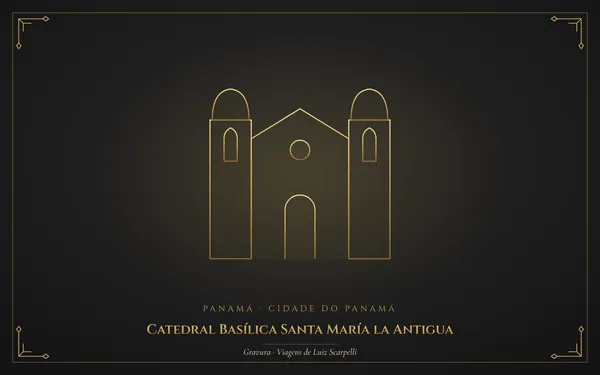 Cidade do Panamá, gravura das viagens de Luiz Scarpelli
