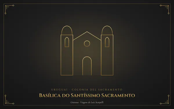Colonia del Sacramento, gravura das viagens de Luiz Scarpelli