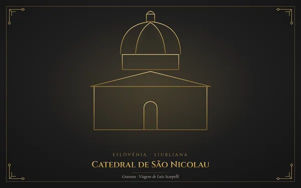Liubliana, gravura das viagens de Luiz Scarpelli