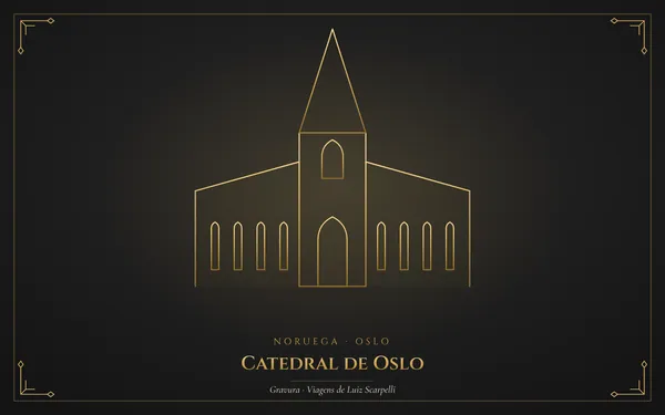 Oslo, gravura das viagens de Luiz Scarpelli
