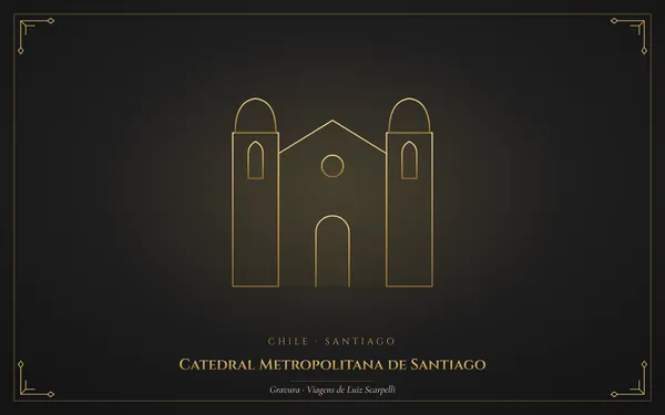 Santiago, gravura das viagens de Luiz Scarpelli