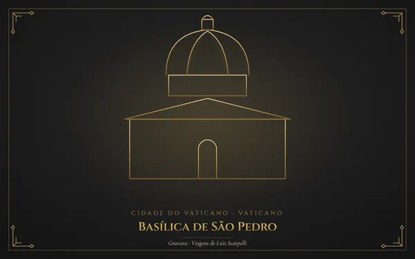 Vaticano, gravura das viagens de Luiz Scarpelli