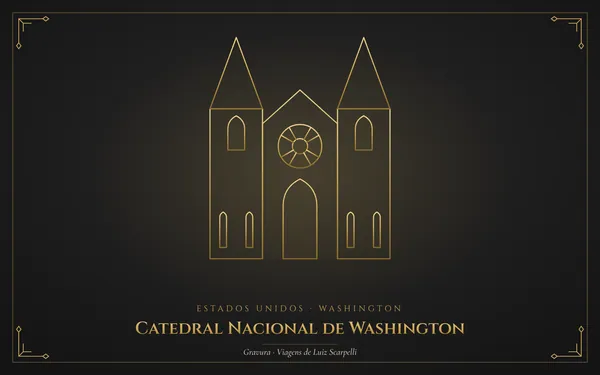 Washington, gravura das viagens de Luiz Scarpelli