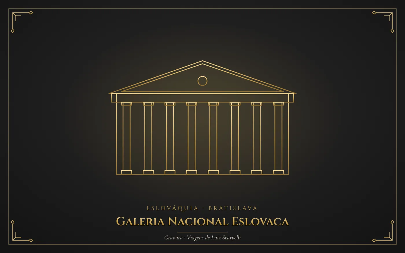 Galeria Nacional Eslovaca, Bratislava: gravura das viagens de Luiz Scarpelli