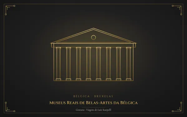 Museus Reais de Belas-Artes da Bélgica, gravura das viagens de Luiz Scarpelli