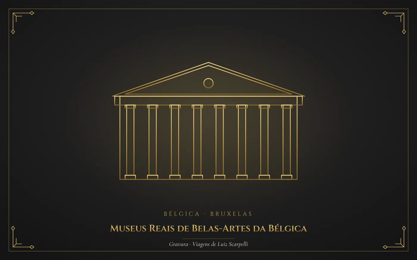 Museus Reais de Belas-Artes da Bélgica, Bruxelas: gravura das viagens de Luiz Scarpelli