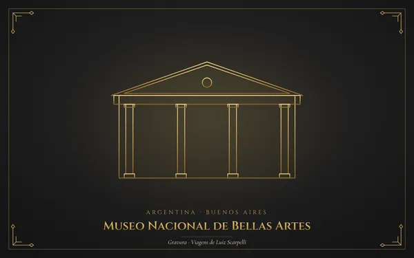 Museo Nacional de Bellas Artes, gravura das viagens de Luiz Scarpelli
