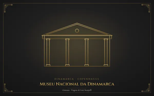 Museu Nacional da Dinamarca, gravura das viagens de Luiz Scarpelli