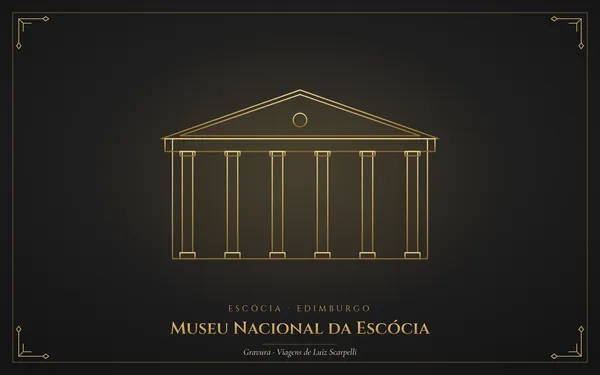 Museu Nacional da Escócia, gravura das viagens de Luiz Scarpelli