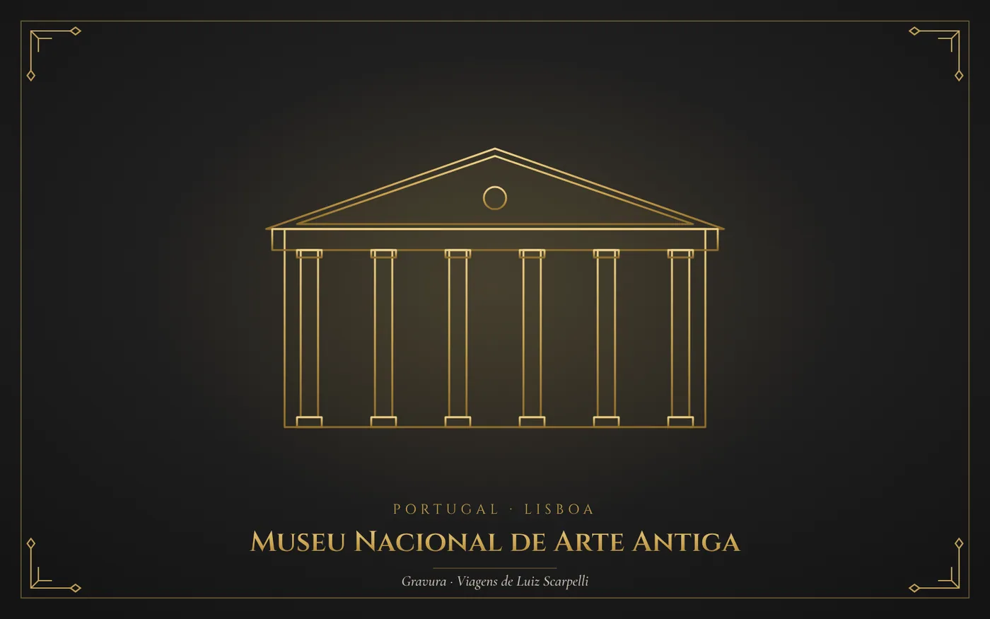Museu Nacional de Arte Antiga, Lisboa: gravura das viagens de Luiz Scarpelli