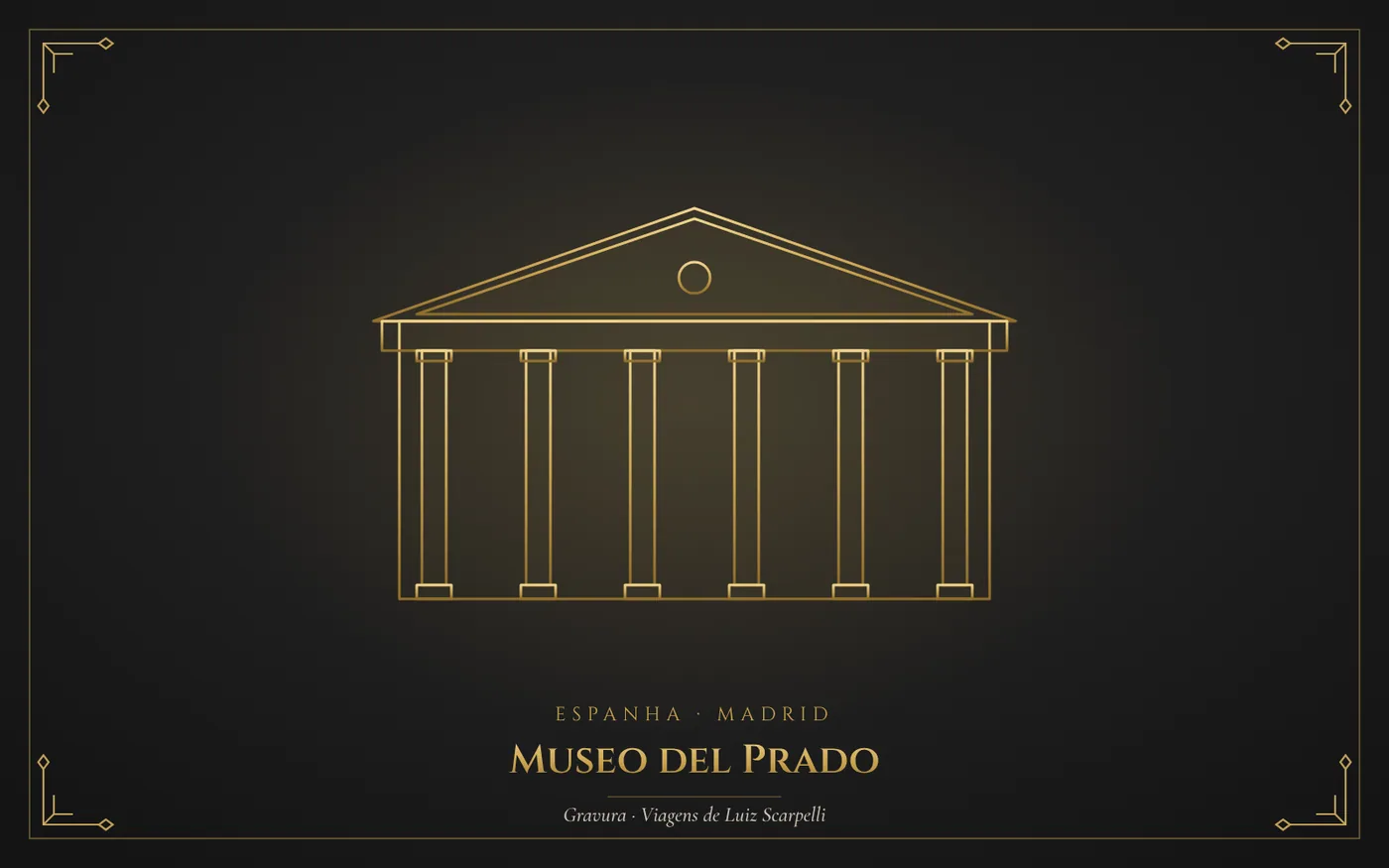 Museo del Prado, Madrid: gravura das viagens de Luiz Scarpelli