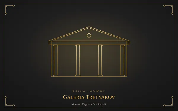Galeria Tretyakov, gravura das viagens de Luiz Scarpelli